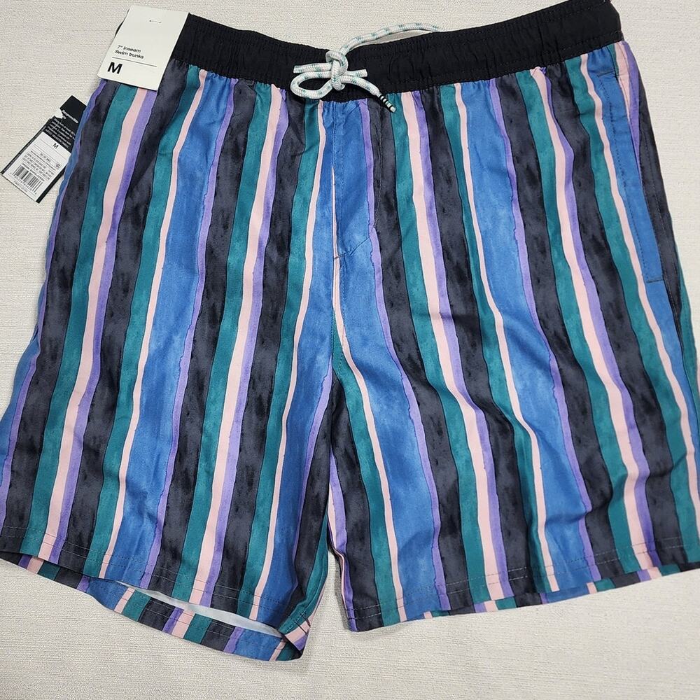 Stripe swim shorts men's medium original use